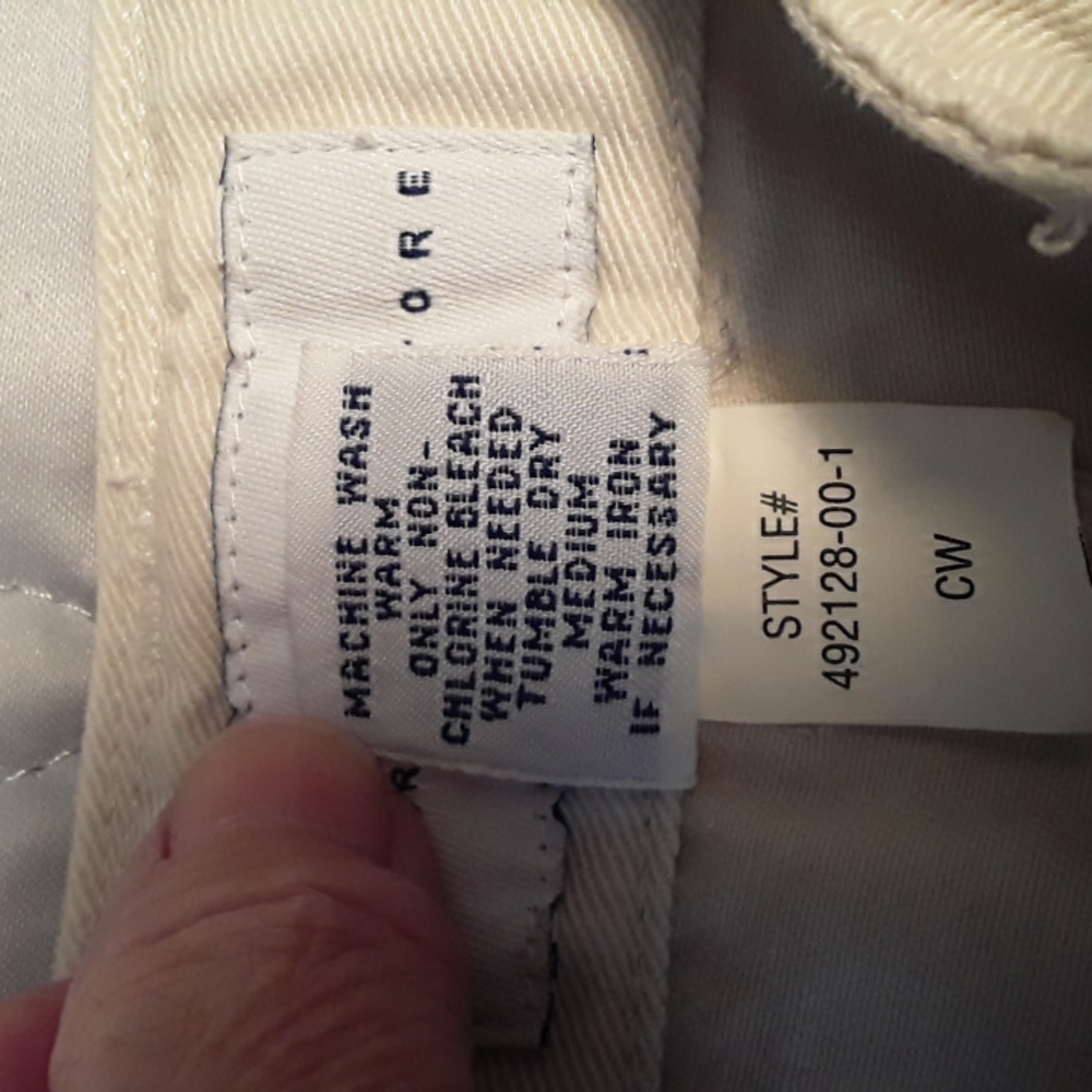 Vtg GAP factory Cargo Chinos/khakis, cream, size 1 - Picture 6 of 8